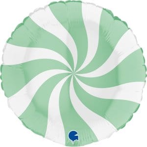 sempertex Balloons 36" candy swirl matte mint green foil balloon 36" candy swirl matte mint green foil balloon