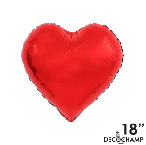 Decochamp Balloons 18" Deco Heart Red Foil Balloon - Pkg 1ct 18" Deco Heart Red Foil Balloon - Pkg 1ct