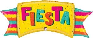 Balloons2Go Balloons Fiesta Banner Foil Balloon Fiesta Banner Balloon – Bright & Bold Party Decoration