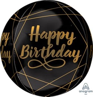 Anagram balloons Balloons 15" Elegant Birthday Orbz Balloon 15" Elegant Birthday Orbz Balloon