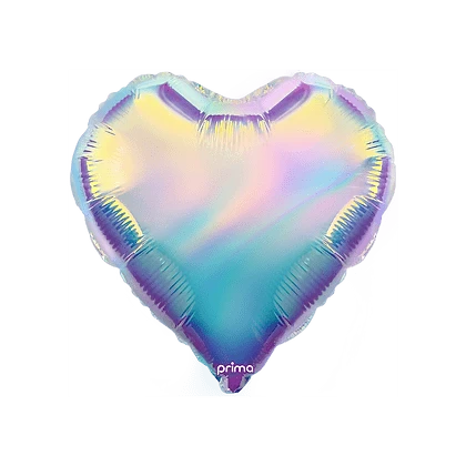 Balloons2Go Balloons Iridescent 28" Heart Foil Balloon Helium or Air Fill 28in Iridescent Heart Foil Balloon | Air or Helium Fill