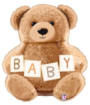 Balloons2Go Balloons 26" Baby Teddy Bear Foil Balloon 26" Baby Teddy Bear Foil Balloon
