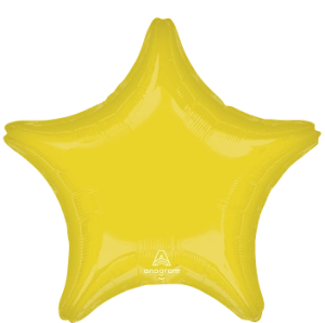 Balloons2Go Balloons 19" Yellow Star Foil Balloon 19" Yellow Star Foil Balloon