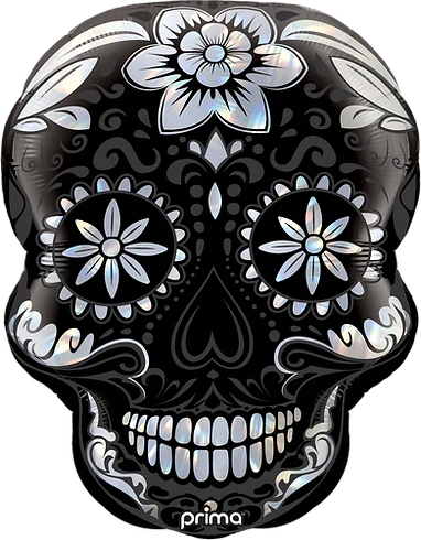 Balloons2Go Balloons Prima 24" Skull Special Shape Mylar Balloon Prima 24" Skull Special Shape Mylar Balloon