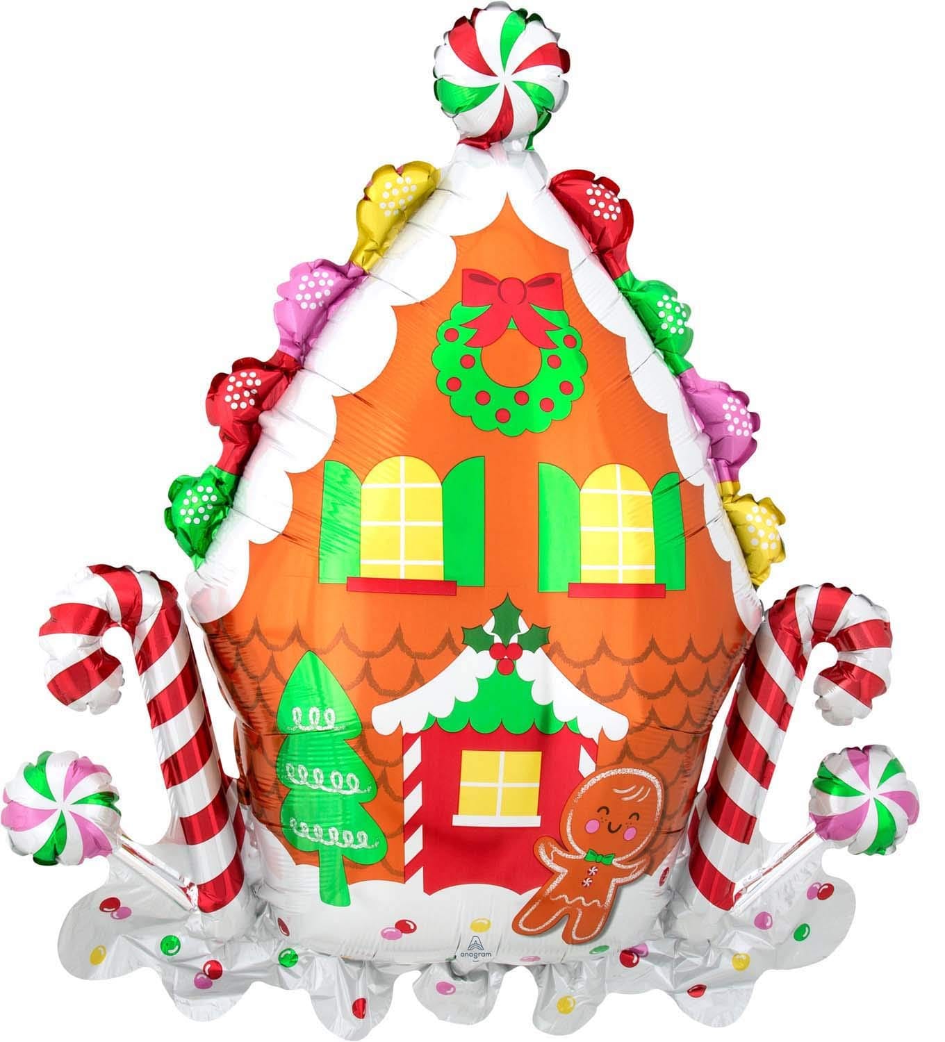 Balloons2Go Balloons Gingerbread House Supershape 30 inch Balloon Gingerbread House Supershape 30 inch Balloon