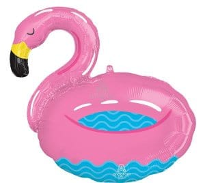 Balloons2Go Balloons 28" x 30" Pool Party Flamingo Foil Balloon - Pkg 28" x 30" Pool Party Flamingo Balloon – Foil Decor
