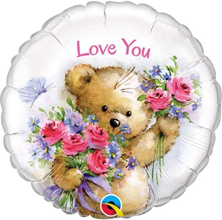 18 inch Love You Teddy Bear Foil Balloon,