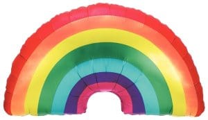Balloons2Go Balloons RAINBOW SHAPE FOIL BALLOON Rainbow Shape Foil Balloon | Colorful Arc Party Decor
