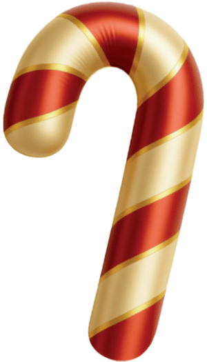Decochamp Balloons 34" Candy Cane Red and Gold stripes foil balloon 34" Candy Cane Red and Gold stripes foil balloon