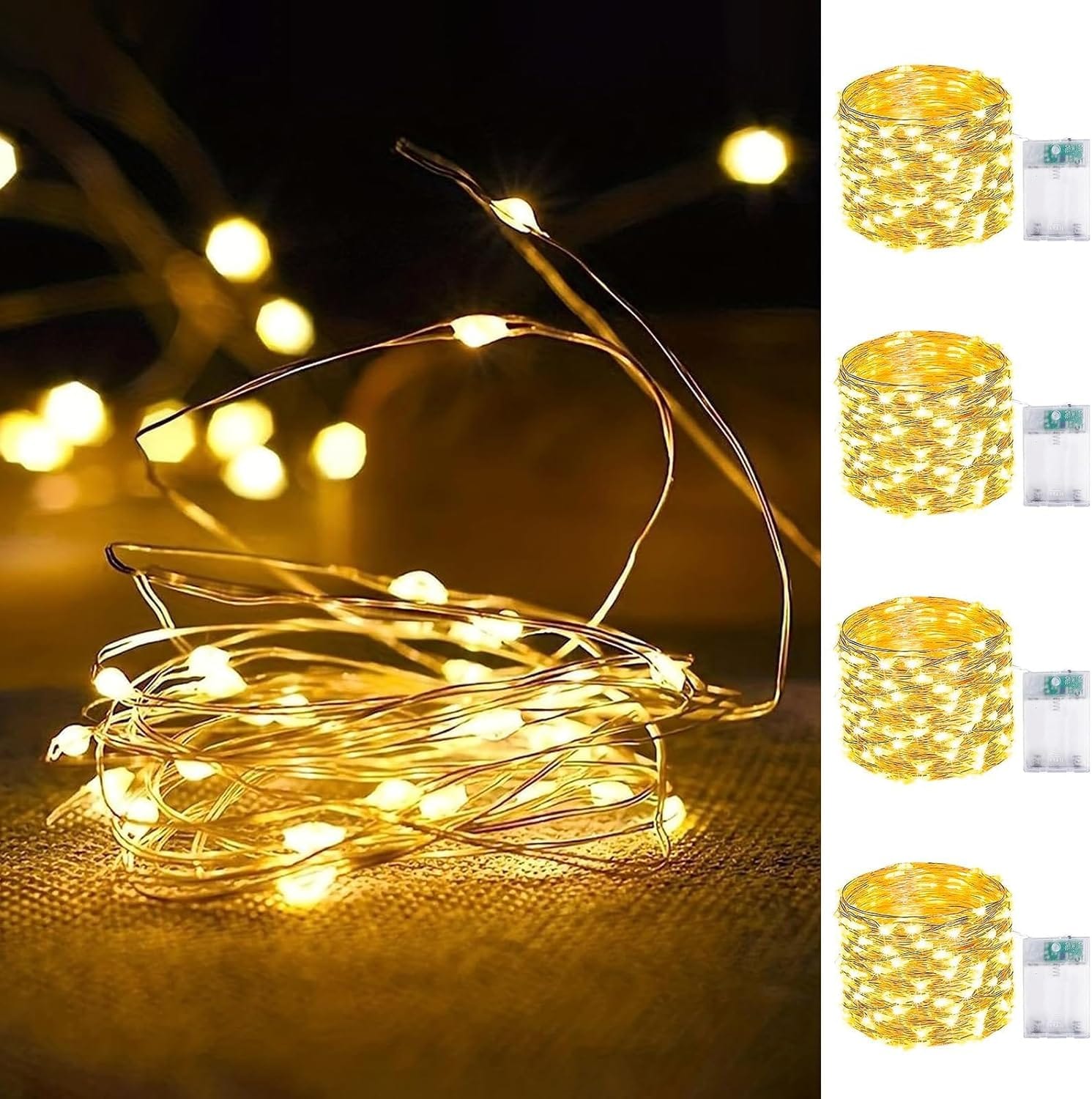 Balloons2Go accesories 7 ft 20 LED Mini String Lights Waterproof Silver Wire Firefly Warm 7 ft 20 LED Mini String Lights Waterproof Silver Wire Firefly Warm