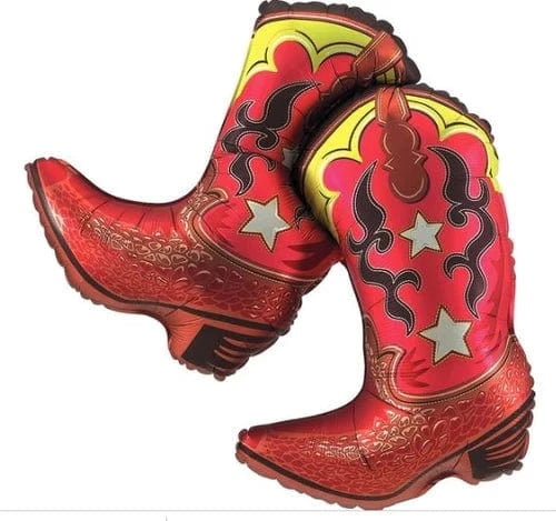 Balloons2Go Balloons 36" Dancing Boots Red Foil Balloon 36" Dancing Boots Red Foil Balloon
