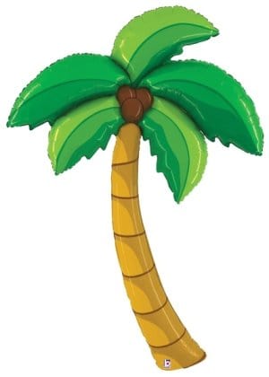 Balloons2Go Balloons 67" SPECIAL DELIVERY PALM TREE FOIL BALLOON Palm Tree Foil Balloon | Tropical Party Decor