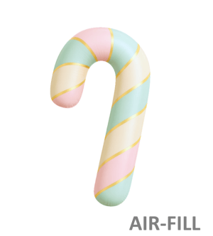 Decochamp Balloons 14" Candy Cane Pastel Swirl Foil Balloon 2ct Air fill only 14" Candy Cane Pastel Swirl Foil Balloon 2ct Air fill only