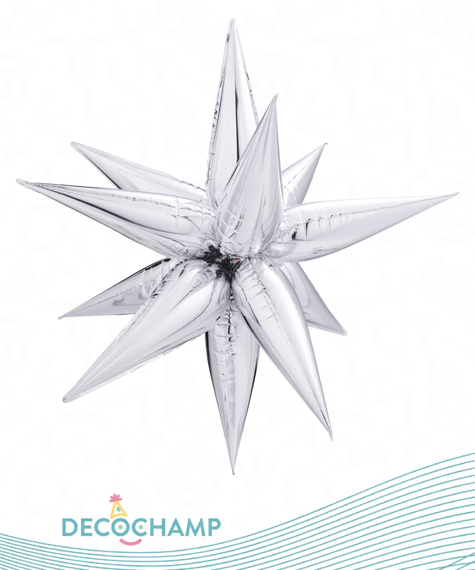 Balloons2Go Balloons Silver / 26 Inch Decochamp Starburst All Sizes Decochamp Starburst All Sizes