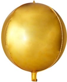 Balloons2Go Balloons Gold 32" JUMBO ORB SPHERE FOIL BALLOON - 1CT 32" Jumbo Gold Orb Balloon – Sphere Foil Decoration