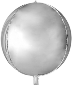 Balloons2Go Balloons Silver 32" JUMBO ORB SPHERE FOIL BALLOON - 1CT 32" Jumbo Gold Orb Balloon – Sphere Foil Decoration