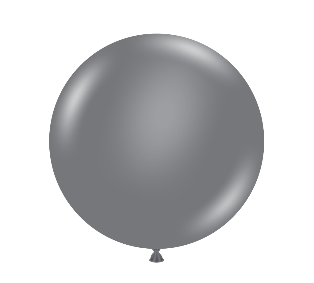 Balloons2Go Balloons 24 inch (25 Ct) / Grey Smoke TUFTEX Deluxe Round Latex Colors | All Sizes Tuftex Designer Round Latex Balloons | Assorted Premium Colors