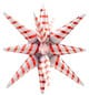 Balloons2Go Balloons 22" starburst red and white stripes foil balloon 22" starburst red and white stripes foil balloon