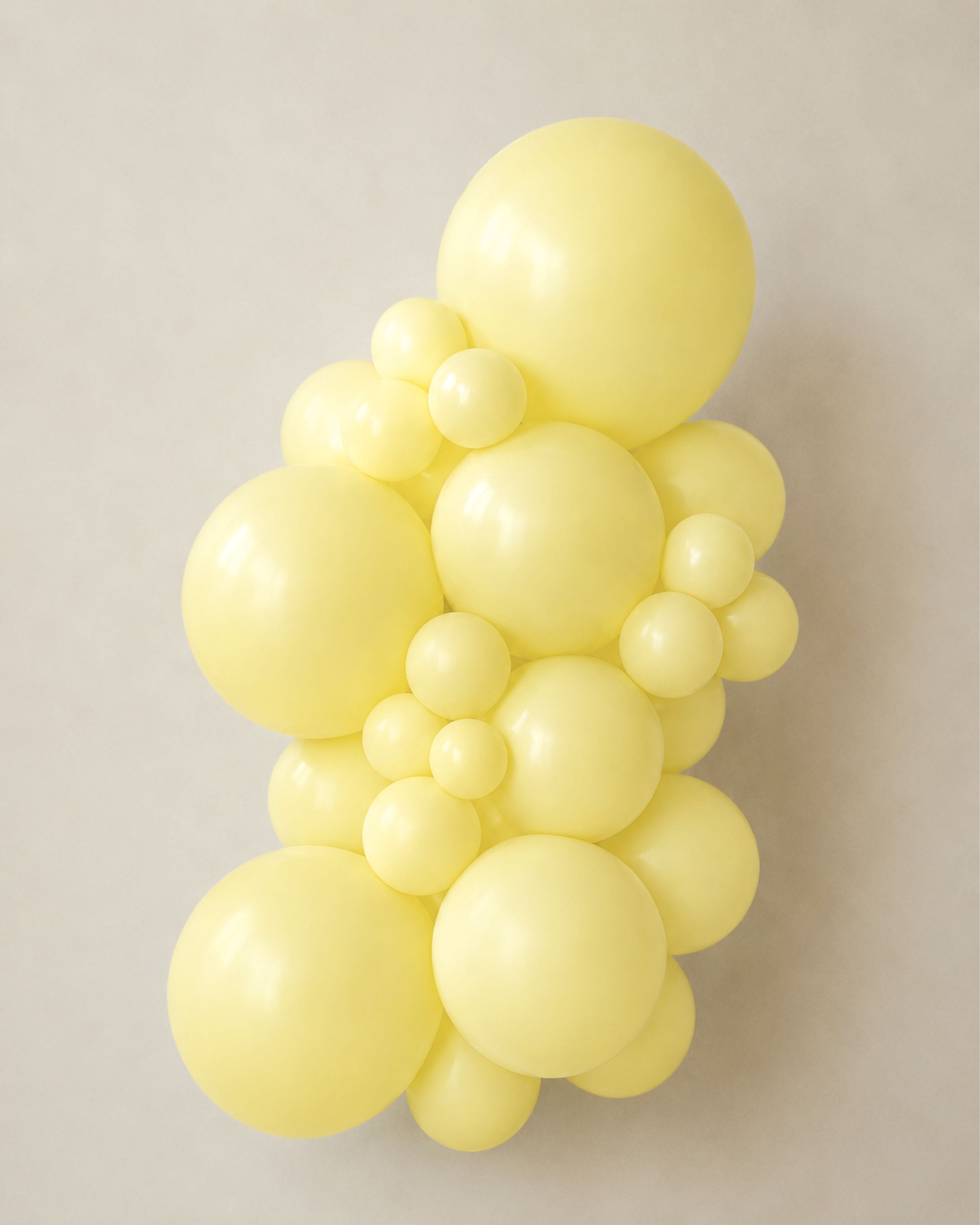 Kalisan Balloons Macaron Yellow / 5 inch (50 Ct) Kalisan Macaron Matte Color Balloons 12in Macaron Pale Yellow Latex Balloons | Soft Party Color