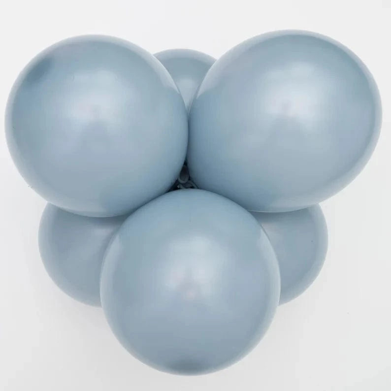 Balloons2Go Balloons 5 inch (100 Ct) / Pastl Dusk Blue Sempertex Pastel Dusk Round Latex Balloons / All Sizes Sempertex Pastel Dusk Round Latex Balloons / All Sizes