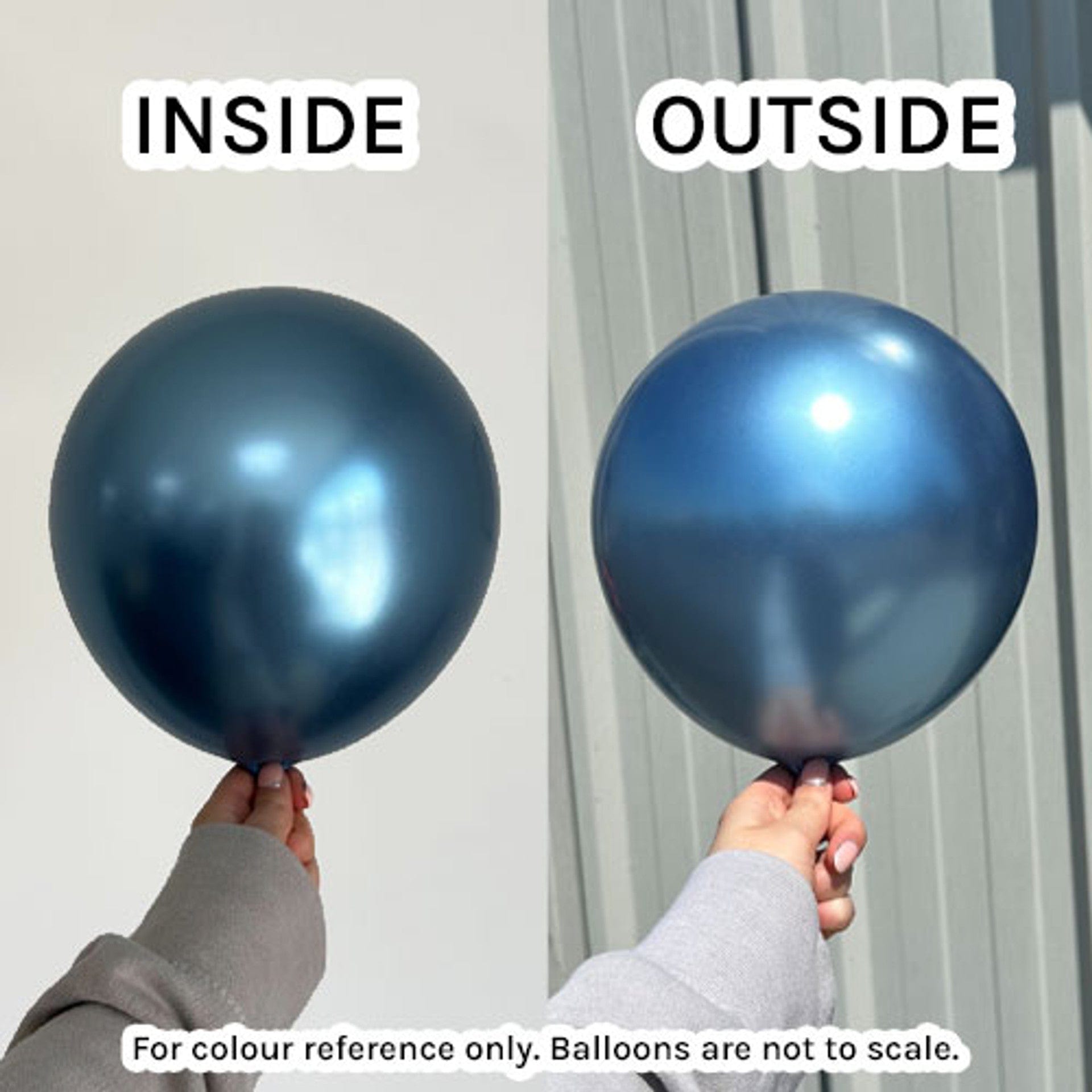 Balloons2Go Balloons Mirror Blue / 5 inch (100 Ct) Kalisan Mirror Collection– High Shine Latex Balloons for Statement Decor Kalisan Mirror Collection Latex Balloons | Glossy Metallic Finish