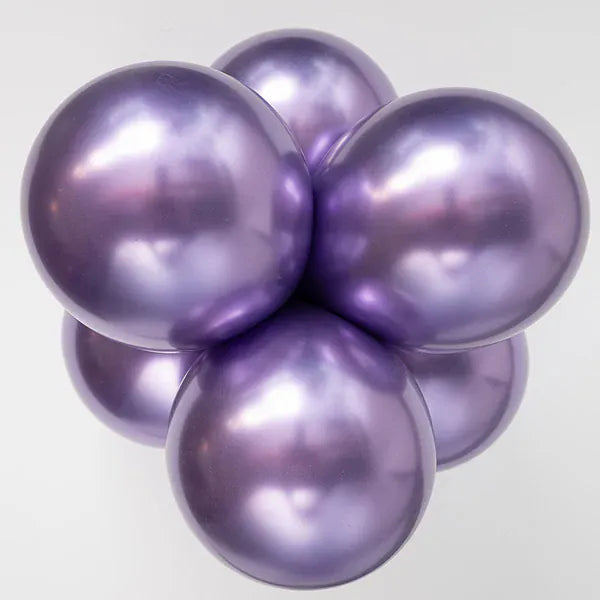 Balloons2Go Balloons Mirror Violet / 5 inch (100 Ct) Kalisan Mirror Collection– High Shine Latex Balloons for Statement Decor Kalisan Mirror Collection Latex Balloons | Glossy Metallic Finish