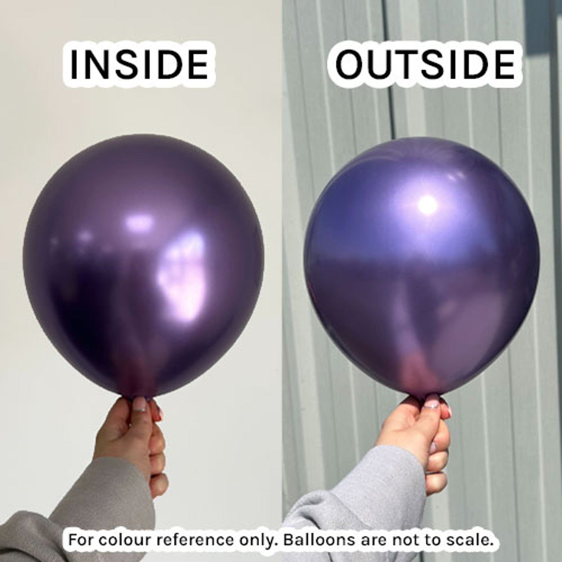 Balloons2Go Balloons Mirror Violet / 5 inch (100 Ct) Kalisan Mirror Collection– High Shine Latex Balloons for Statement Decor Kalisan Mirror Collection Latex Balloons | Glossy Metallic Finish