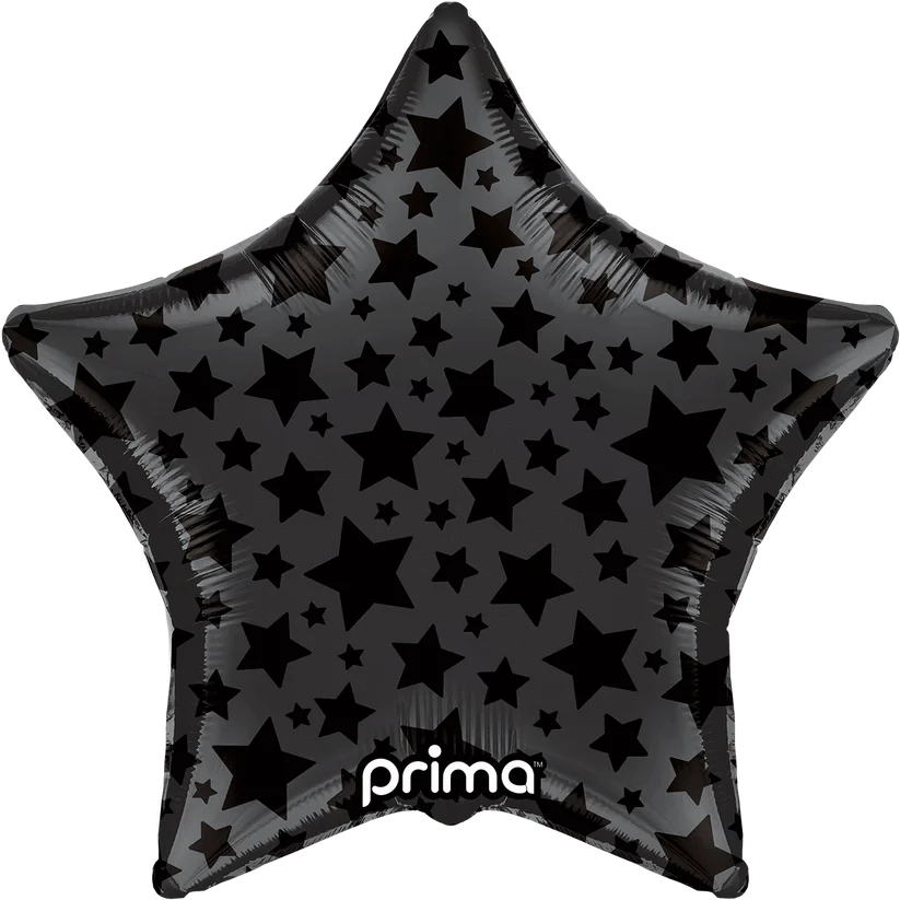Balloons2Go Balloons 18" Star black shiny and matte 18" Black Star Foil Balloon – Shiny & Matte Finish