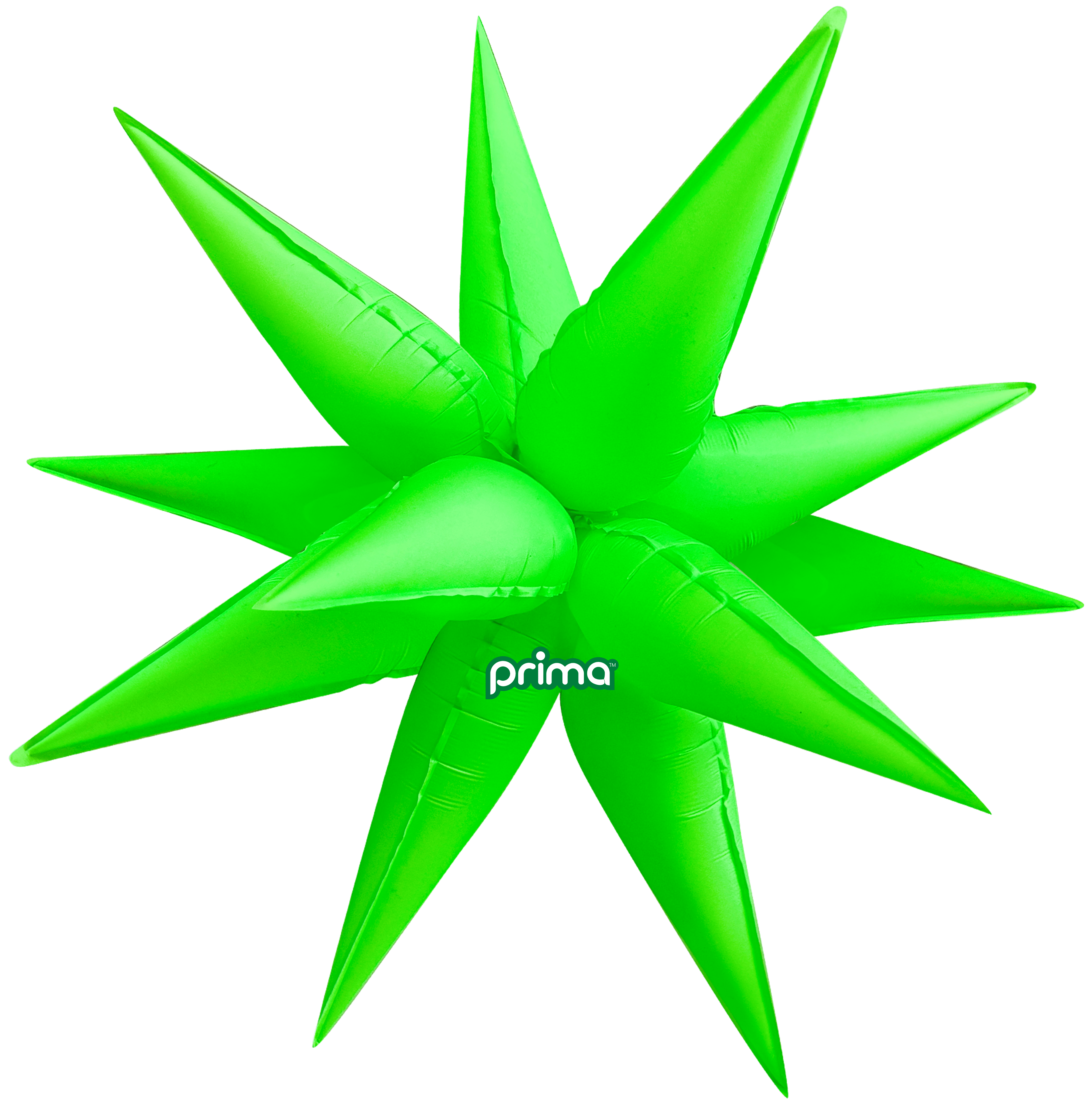 Balloons2Go Balloons Electric Green Starbursts / 26 Inch Prima Electric Starpoint Balloons Electric Starpoint Balloons | Prima Shiny Star Decor