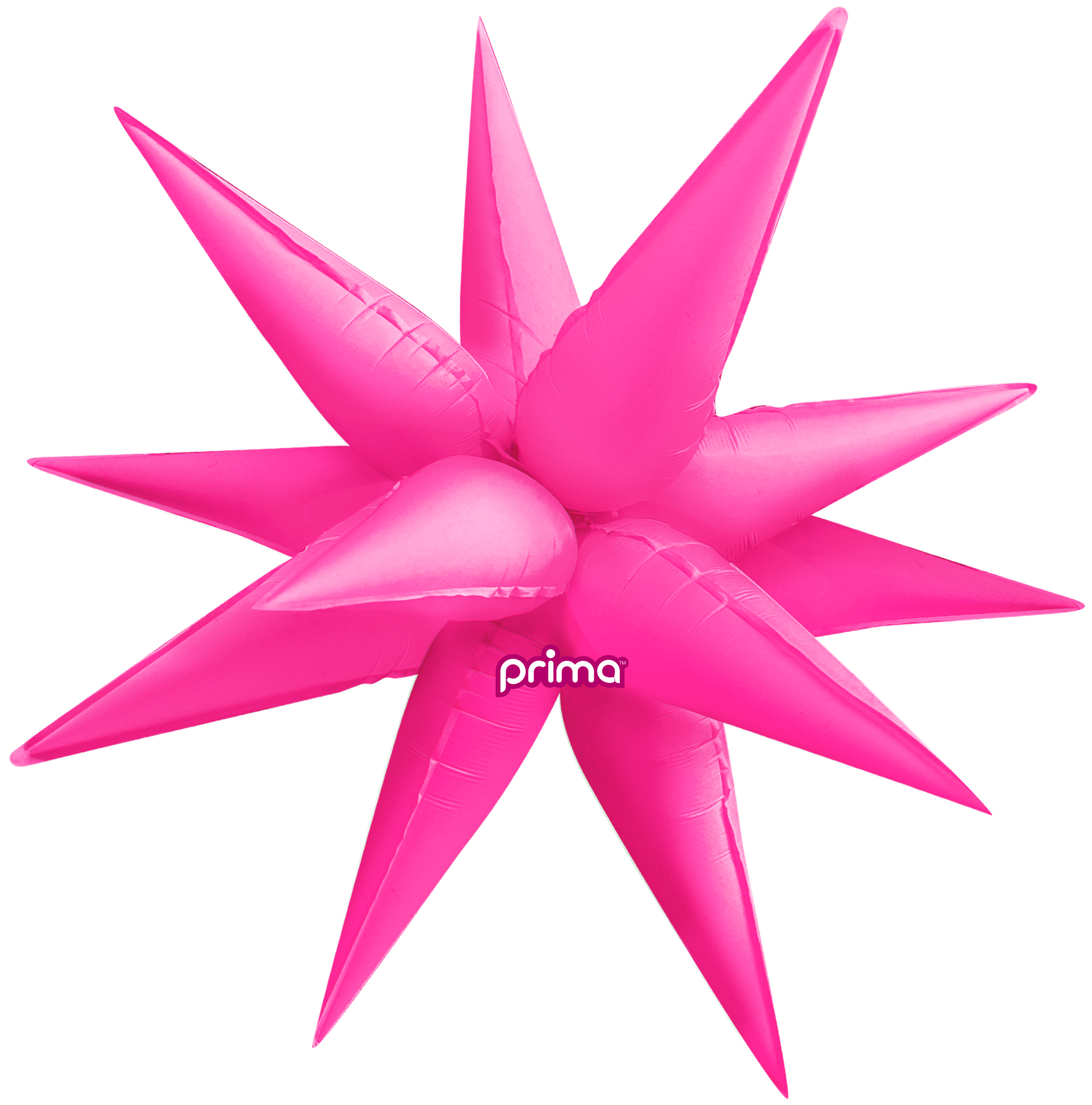 Balloons2Go Balloons Electric Pink Starbursts / 26 Inch Prima Electric Starpoint Balloons Electric Starpoint Balloons | Prima Shiny Star Decor