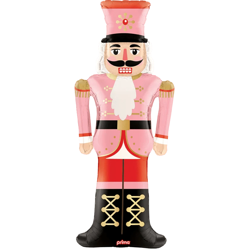 Balloons2Go Balloons 47" Pink Nutcracker Special Shape 47" Pink Nutcracker Balloon – Unique Holiday Decoration