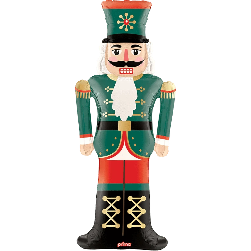 Balloons2Go Balloons 47" Traditional Nutcracker Special Shape 47in Traditional Nutcracker Foil Balloon | Christmas Decor