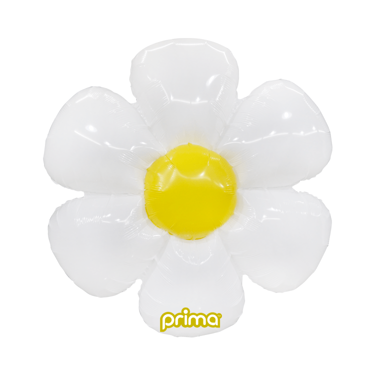Balloons2Go Balloons White Daisy / 24 Inch Air-Fill Prima Daisy Balloons Prima Daisy Balloons