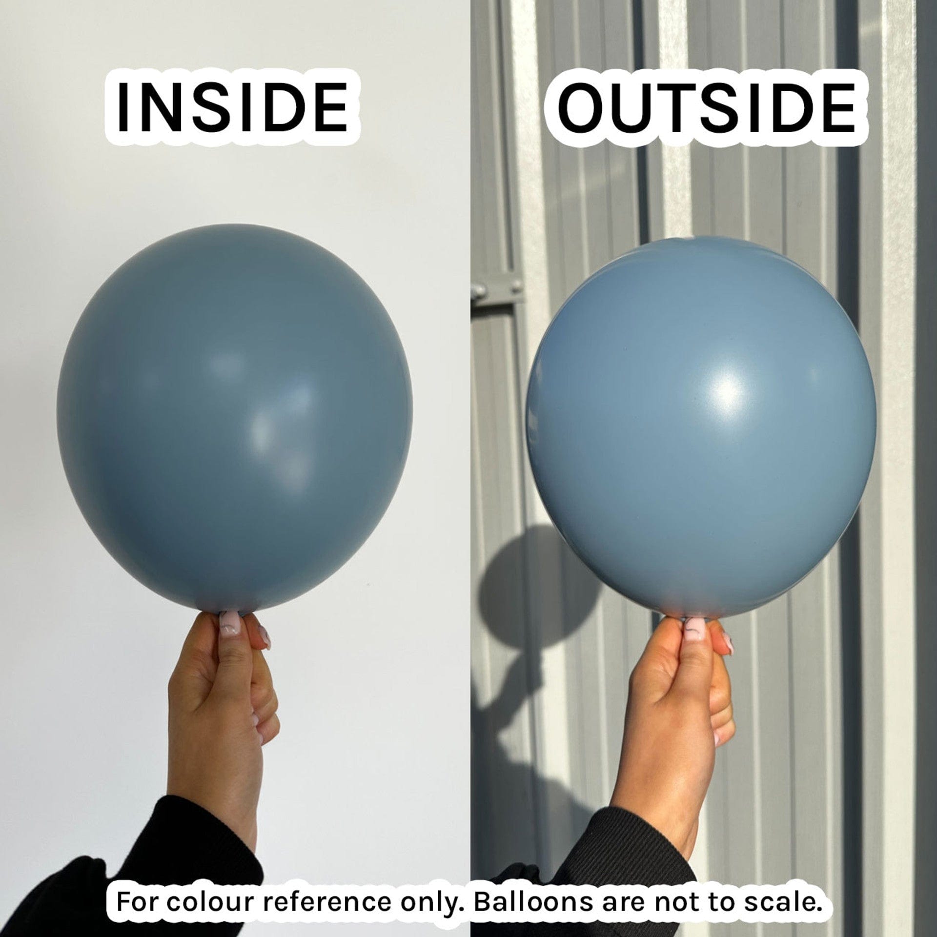 Balloons2Go Balloons 5 inch (100 Ct) / Pastl Dusk Blue Sempertex Pastel Dusk Round Latex Balloons / All Sizes Sempertex Pastel Dusk Round Latex Balloons / All Sizes