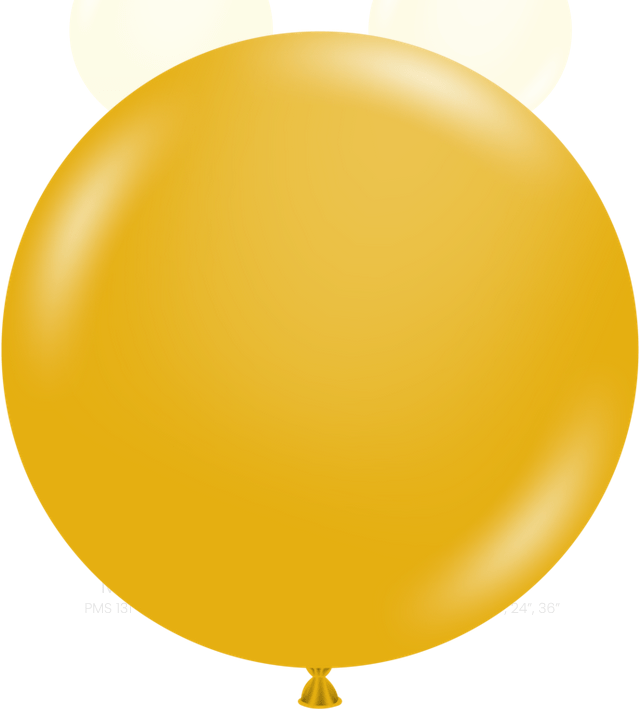 Balloons2Go Balloons 24 inch (25 Ct) / Mustard TUFTEX Deluxe Round Latex Colors | All Sizes Tuftex Designer Round Latex Balloons | Assorted Premium Colors