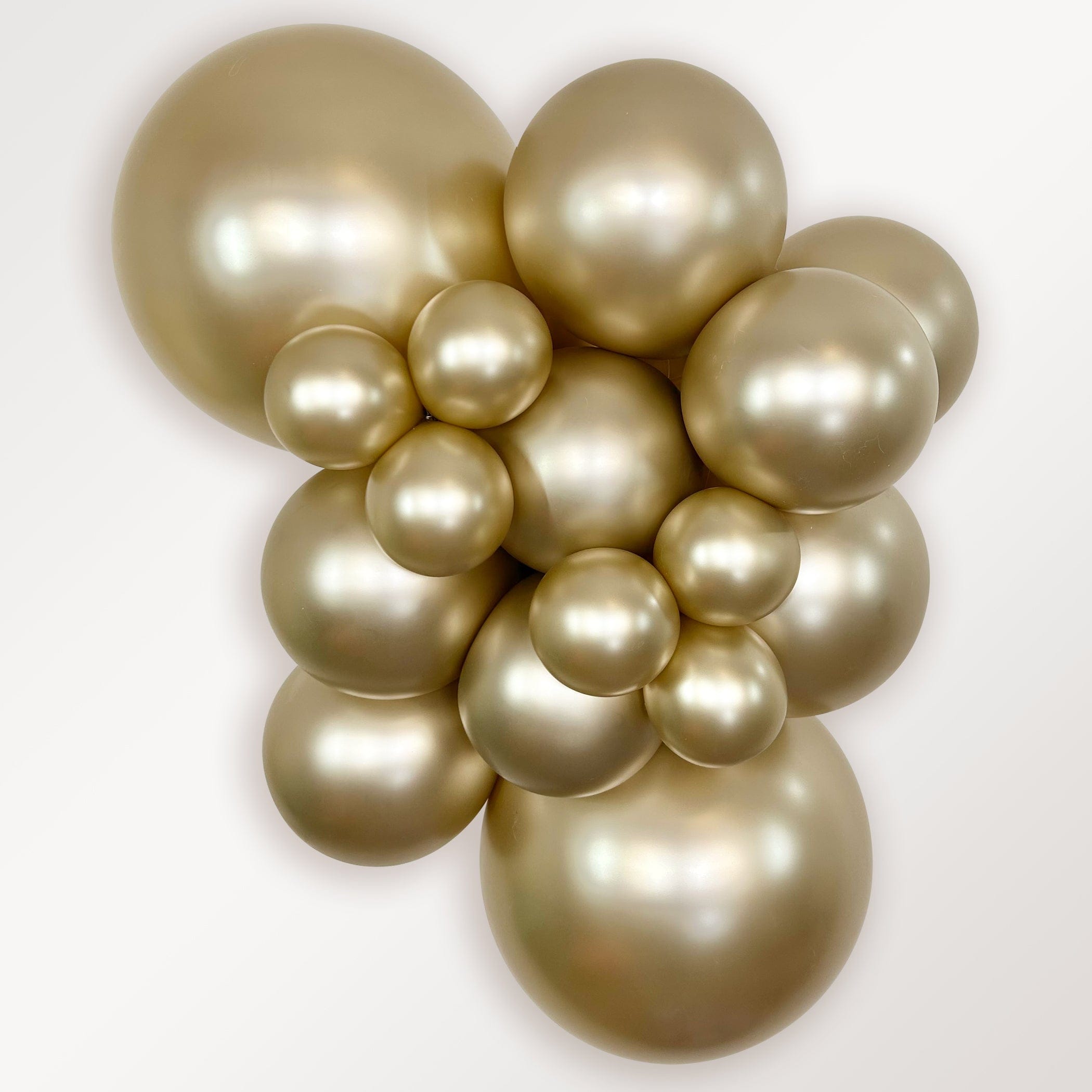 Balloons2Go Balloons 11" Silk Gold Dust Latex Balloons 50ct 5in Silk Gold Dust Balloons | Sempertex Shine Collection