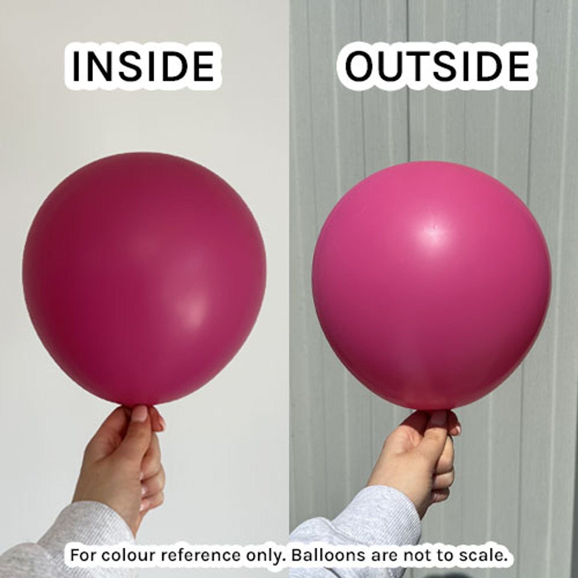 Balloons2Go Balloons 5 inch (100 Ct) / Fuschia Kalisan Standard Colors All Sizes Kalisan Deluxe Latex Balloons | Vibrant Color Collection