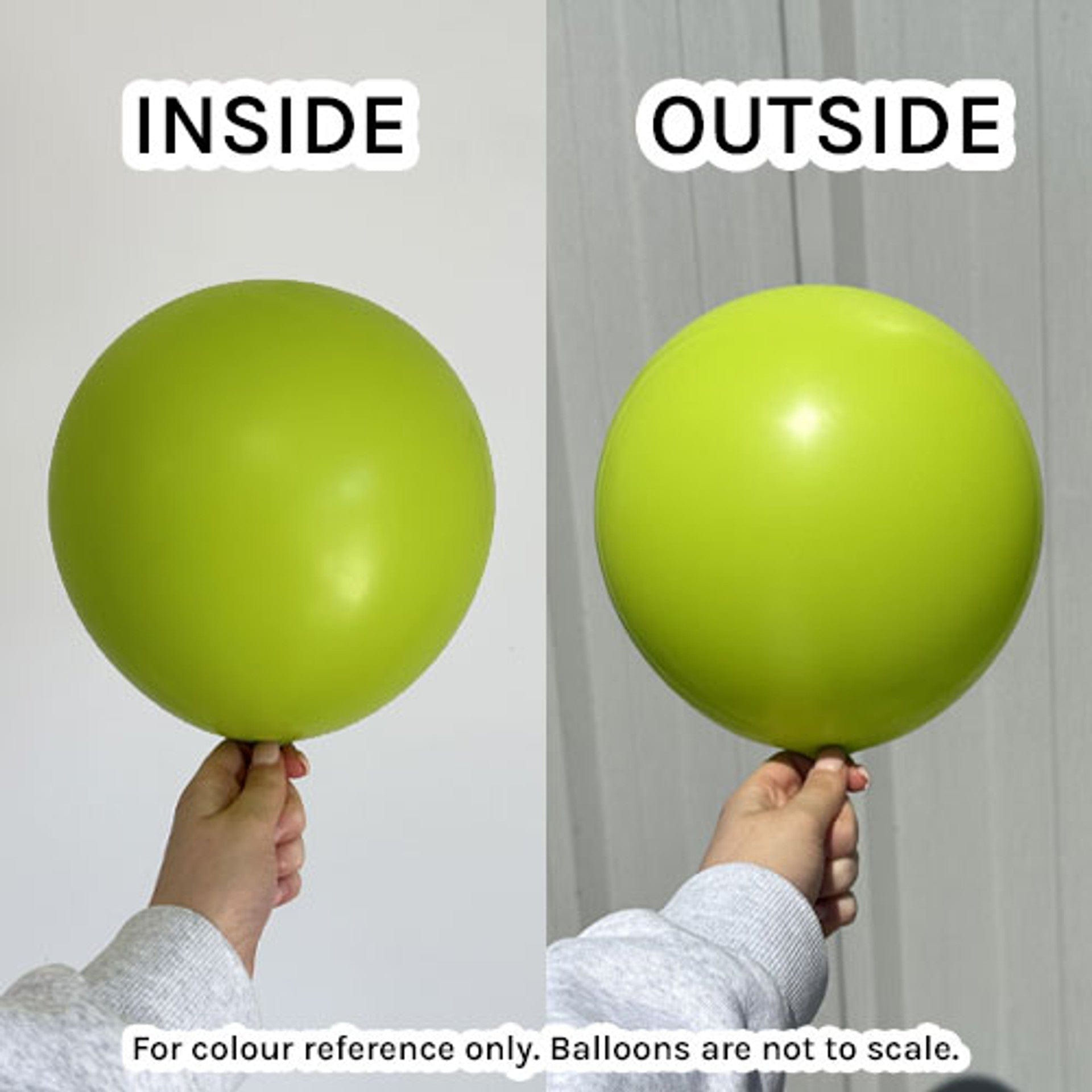 Balloons2Go Balloons 5 inch (100 Ct) / Lime Green Kalisan Standard Colors All Sizes Kalisan Deluxe Latex Balloons | Vibrant Color Collection