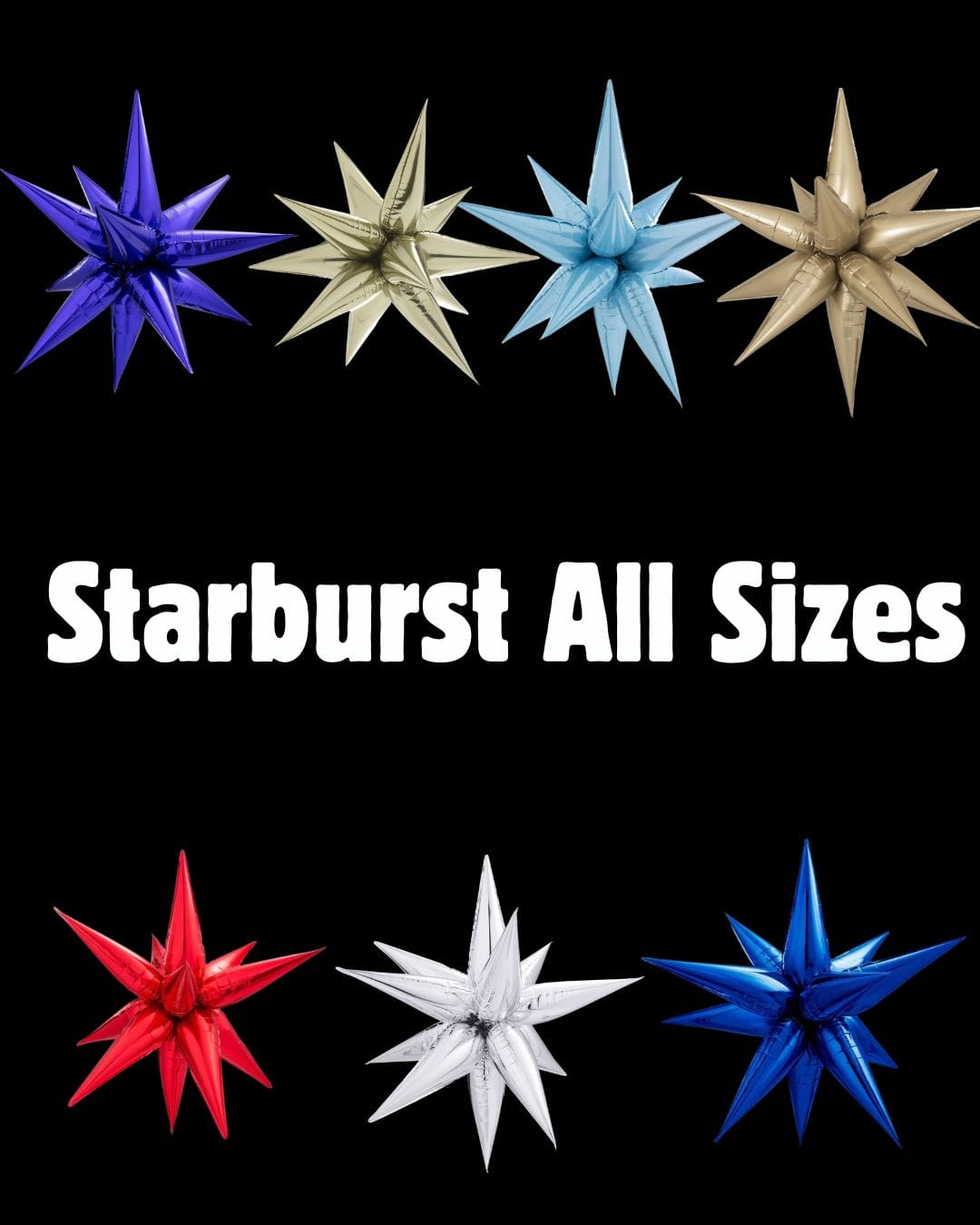 Balloons2Go Balloons Decochamp Starburst All Sizes Decochamp Starburst All Sizes