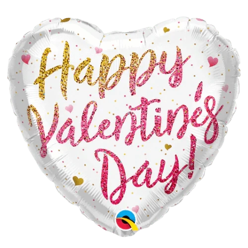 Balloons2Go Balloons 18" Valentine’s Glitter Ombre Heart Foil Balloon 18" Valentine’s Glitter Ombre Heart Balloon – Foil