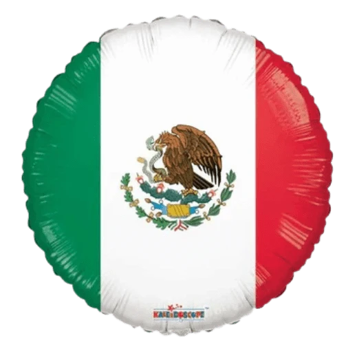 sempertex Balloons 17" Mexican Flag Foil Balloon 17" Mexican Flag Foil Balloon
