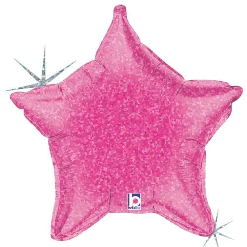 Balloons2Go Balloons 21" Pink Holographic Star 1 ct 21" Pink Holographic Star 1 ct