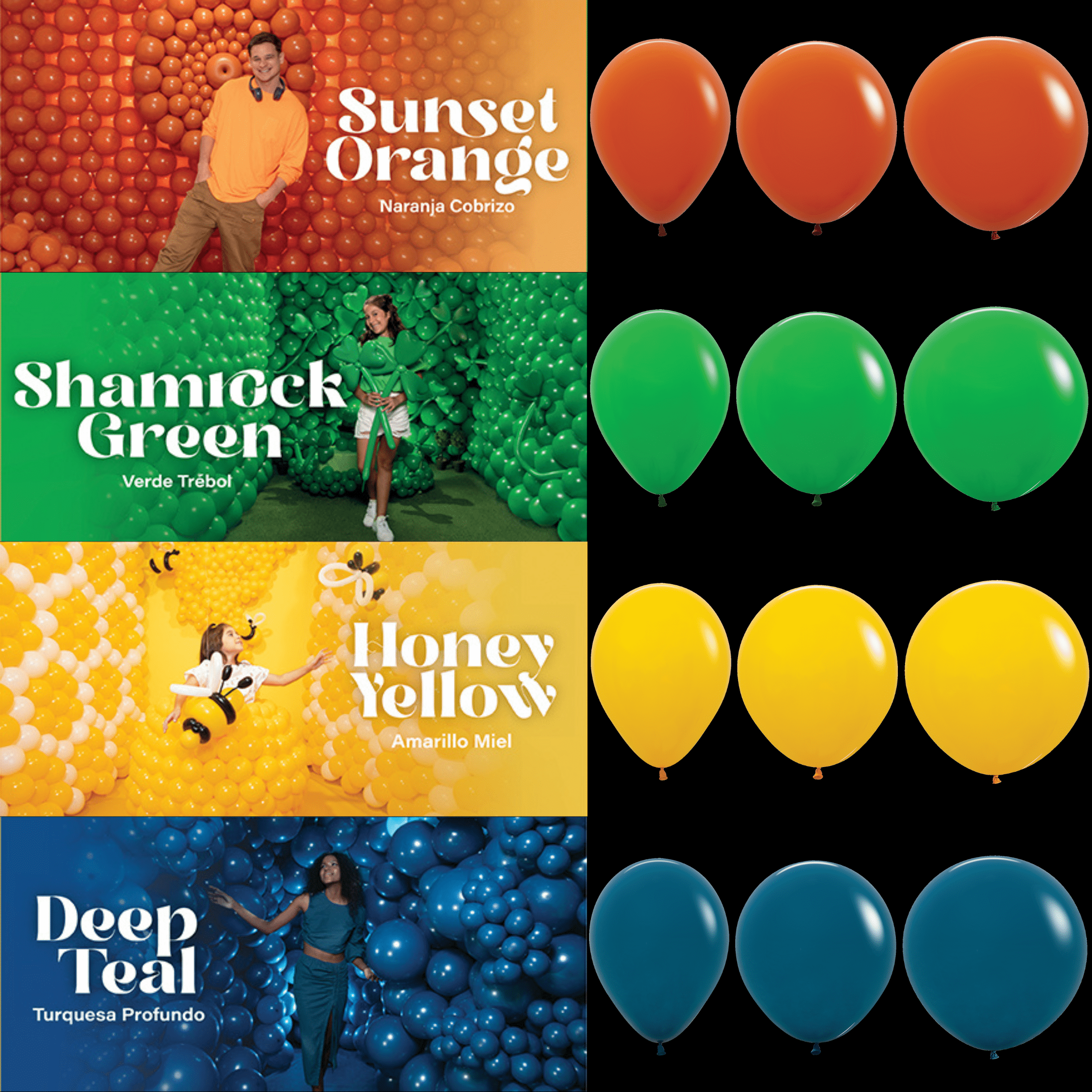 Balloons2Go Balloons Sempertex Summer Collection Latex Balloons | Bright & Festive Balloon Decor Summer Balloon Collection | Bright & Festive Balloon Decor