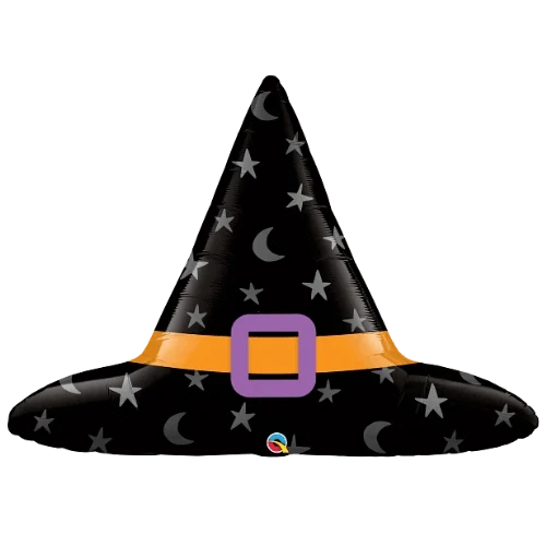 Balloons2Go Balloons 40" Witch's Hat Foil Balloon 40in Witch’s Hat Foil Balloon | Halloween Decor