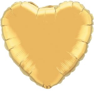 Anagram Balloons 18" Gold Heart Foil Balloon 18" Gold Heart Foil Balloon