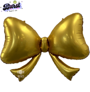 Burst Balloons 40" Cute Gold Bow Foil Balloon 1ct 40" Cute Gold Bow Foil Balloon 1ct