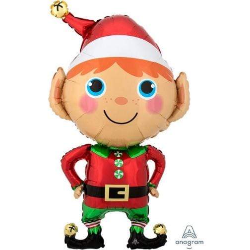Balloons2Go Balloons Happy Christmas Elf 35″ Balloon Happy Christmas Elf 35" Balloon | Festive Holiday Decoration