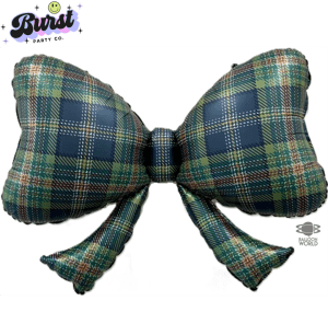 Burst Balloons 40" Cute Plaid Bow Foil Balloon 1ct 40" Cute Plaid Bow Foil Balloon 1ct