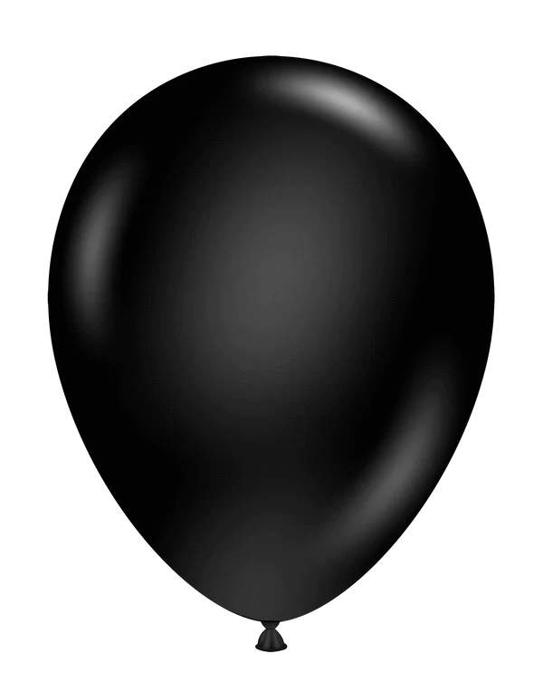 Balloons2Go Balloons 5 inch (50 Ct) / Black TUFTEX Deluxe Round Latex Colors | All Sizes Tuftex Designer Round Latex Balloons | Assorted Premium Colors