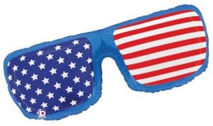 Balloons2Go Balloons 31" Patriotic Sunglasses Foil Balloon 31in Patriotic Sunglasses Foil Balloon | 4th of July Fun